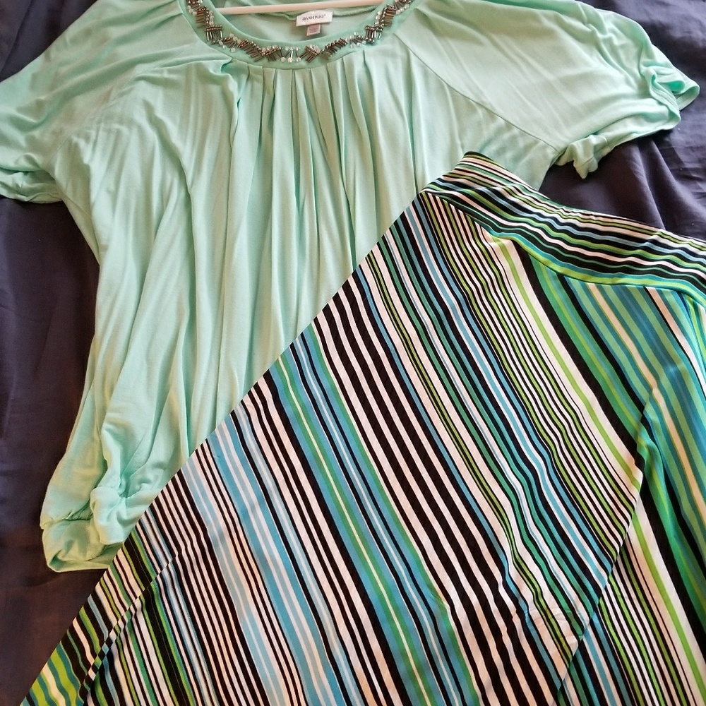 Plus Size Womans skirt & dress shirt